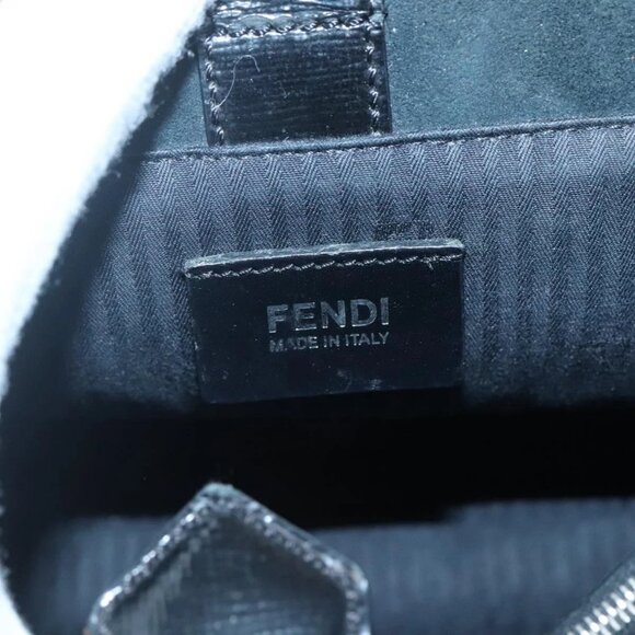 FENDI To joule Hand Bag Patent leather 2way Black Auth 141766 - Picture 10 of 16